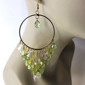 Green Tassel Earrings